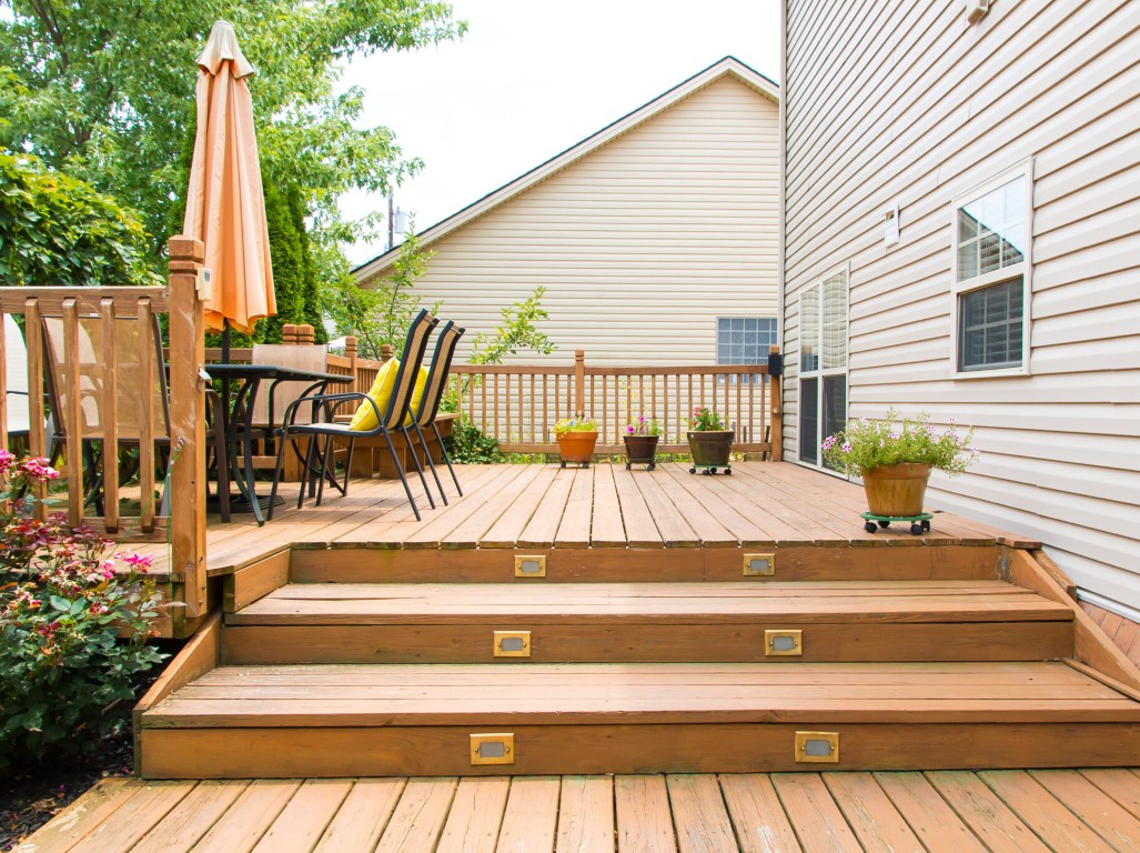 Quality wood deck installation with stairs in Hacienda Heights, CA